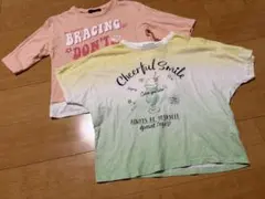 子供服 ジュニア服 女の子 半袖Tシャツ 160cm 2着まとめ売り