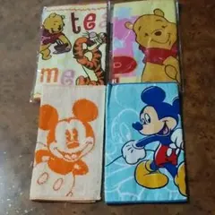 ミッキーマウス、プーさん  ハンカチ4枚組