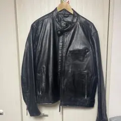 メンズ レザージャケット ブラック サイズ46