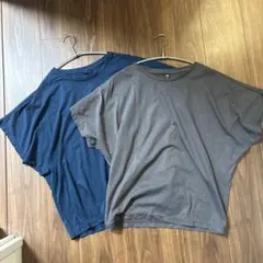 UNIQLO エアリズム　半袖Tシャツ Mサイズ 2枚セット グレー ネイビー