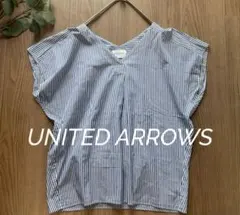 UNITED ARROWS / コットン ビッグ Vネック ブラウス