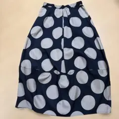ドット柄　ロングスカート