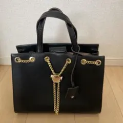 サマンサベガ　ブラックレザー ハンドバッグ