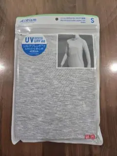 新品未使用★ユニクロ エアリズムUVカットクルーネックT 長袖 グレー S
