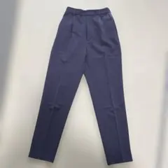 ブルー ストレッチテーパードパンツ GU Sサイズ