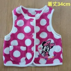 ミニーマウス　スリーパー　ベスト　子供服　キッズ　フリース