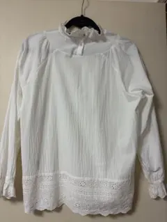 Samansa Mos2 ホワイト長袖ブラウス