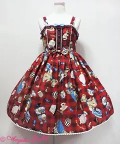 新品未使用 アンジェリックプリティ 夢見るプレゼントJSK アカ テディベア