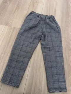 チェック柄 130cm パンツ ポケット付き