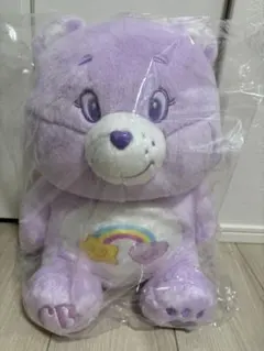 新品未開封　ケアベア　ミルキーカラー　おすわり　BIG ぬいぐるみ　紫　パープル