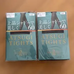 Atsugi タイツ 60デニール M-L×1足 L-LL×2足 ブラック