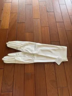 【新品】サテングローブ40cm/ストレッチ/オフホワイト/目立たない傷あり