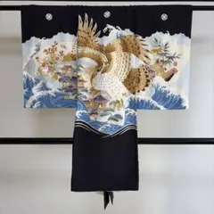 マ*マ様 ■E5771■美品■ポリエステル■七五三　男の子　長襦袢付　着物■丈9