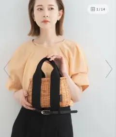 VIOLAd'ORO ラタンバスケット型2WAYトートのサムネイル