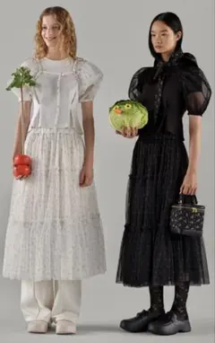 終了間近！メルカリ市 GU rokhチュールスカートXLタグ付ウエストゴム