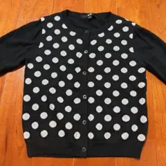 ユニクロ キッズ ドット柄 ニットカーディガン 120cm