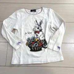 クレードスコープ　110cm うさぎ　長袖Tシャツ