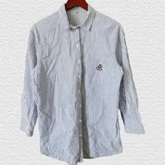 H&M エイチアンドエム ストライプシャツ チェリー刺繍 100%コットン