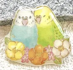 コザクラインコ　ブローチ　チャーム　ヘアゴム コザクラインコ インコ 桜 ブローチ チャーム ヘアゴム ピンバッジ