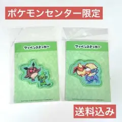 【未開封】ポケモン ステッカー ワッペン アイロン 刺繍 2枚セット
