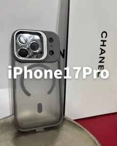 iPhone17Pro用ケース　グレー　MagSafe　レンズ保護　スタンド