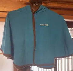 モンベル　mont-bell フリースポンチョ 青