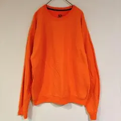 FRUIT OF THE LOOM オレンジ トレーナー M無地 原色 蛍光