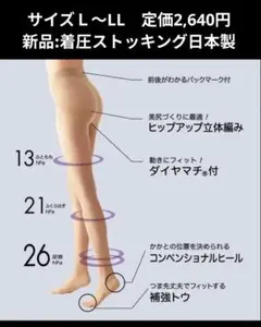 ①【新品未開封】着圧ストッキング　弾性ストッキング