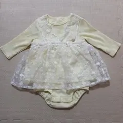 アプレレクール　スカラップレースビスチェつきロンパース 70cm