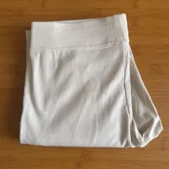 UNIQLO ウルトラストレッチリブレギンスパンツ オフホワイト Lサイズ