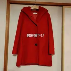 CLOSSH 赤 フード付きチェスターコート