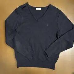 HITO ACADEMIA ネイビー Vネックニット