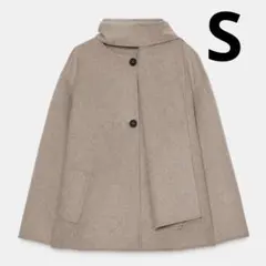 ZARA★ウール ショートスカーフコート S