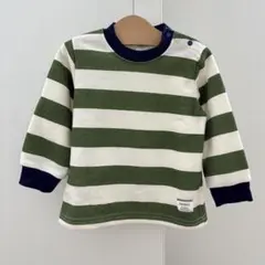 美品✨ベビー キッズ 長袖 トップス ボーダー カットソー 裏起毛 90 95