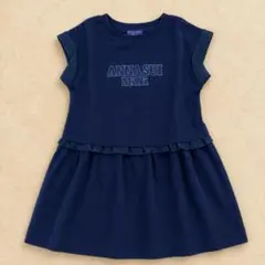 ♥ANNASUImin♥袖ストライプカットワンピース♥120♥紺♥ - メルカリ