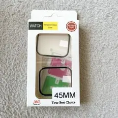 Apple Watch 7/8 ケース カバー 強化ガラス 45mm クリア