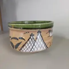 E-149 織部焼　現代作家作　茶碗　茶道具　茶器