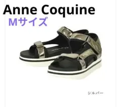アンコキーヌ 幅が調節できるスポーツサンダル シルバー メタリックのサムネイル