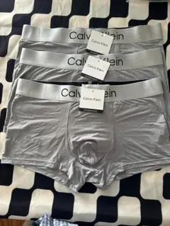Calvin Klein ボクサーブリーフ 3枚セット グレー Lサイズ
