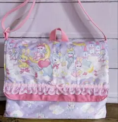 図書袋　絵本袋　ショルダーバッグ　レッスンバッグ☆ユニコーン　うさぎ　入園　入学
