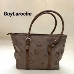 Guy Laroche トートバッグ 総柄 ブラウン ナイロン×レザー 大容量のサムネイル