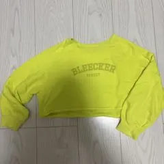 coen イエロークロップドトレーナー 120