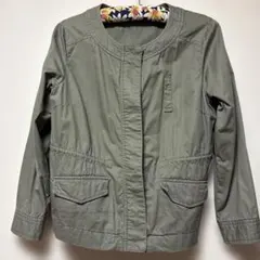 ikka レデース　アウター　春秋用　オリーブグリーン ミリタリージャケット