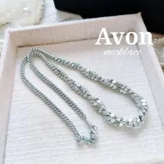 Avon エイボン ツイスト チェーン ネックレス スクリュー シルバー