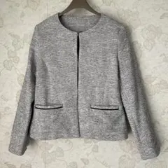 レプシム　ノーカラーツイードジャケット　Mのサムネイル
