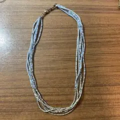 CHAN LUU チャンルー　6連　ビーズネックレス ブルー　ゴールド