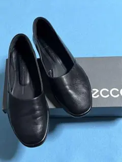 ECCO エコー　ローファー　スリッポン　バレエ　シューズ　黒　23cm