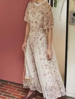 スナイデル　snidel レースエンブロイダリプリーツードレス