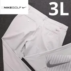 【ナイキゴルフ】人気ロゴマーク×ストライプ柄総柄 ストレッチゴルフパンツ 3L