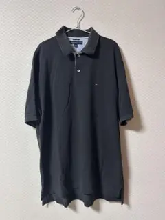 TOMMY HILFIGER ブラック ポロシャツ L